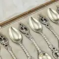 19th Century Imperial Russian Faberge Silver-Gilt 12 Coffee Spoons, circa 1890